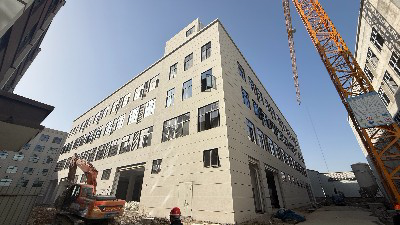 安徽毛毛商贸外墙新建：掌门绘彩石仿石漆带来的美学